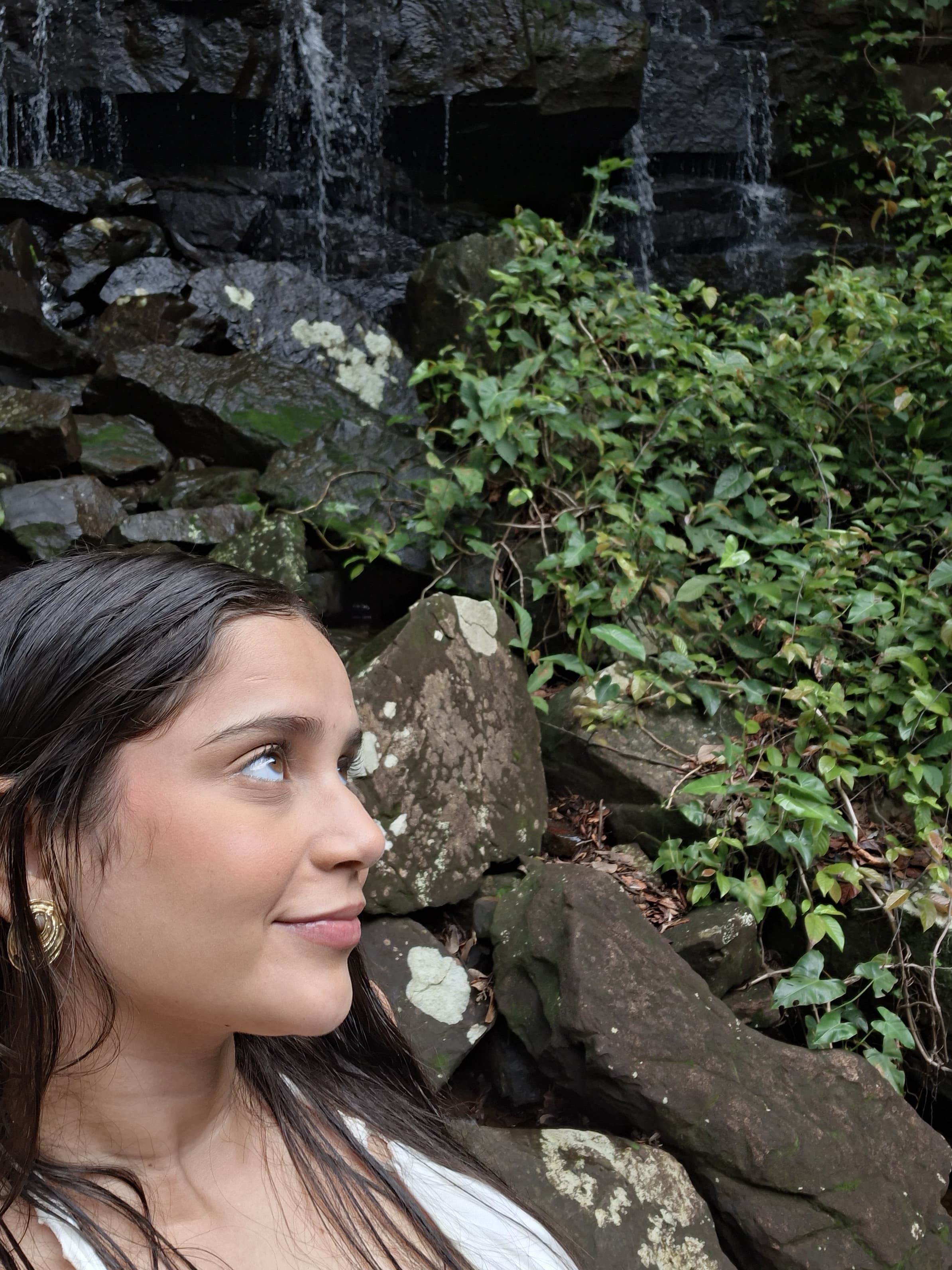 perfil no meio da natureza